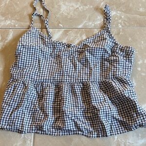 Abercrombie Kids Black and White Gingham Camisole